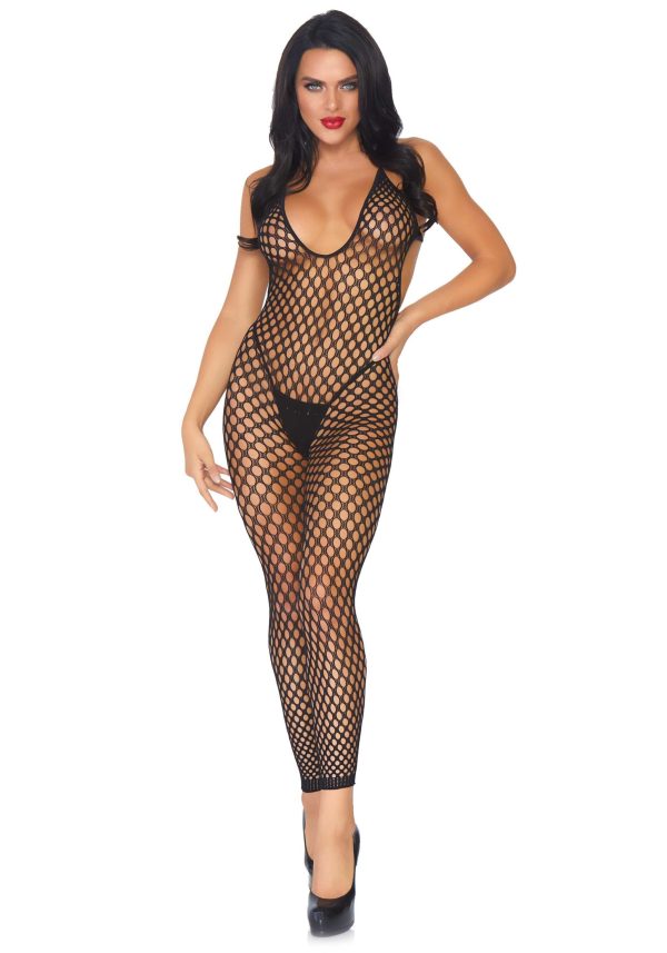 Bodystocking a rete senza piede