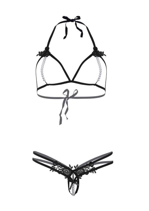 Set Reggiseno e slip perlato