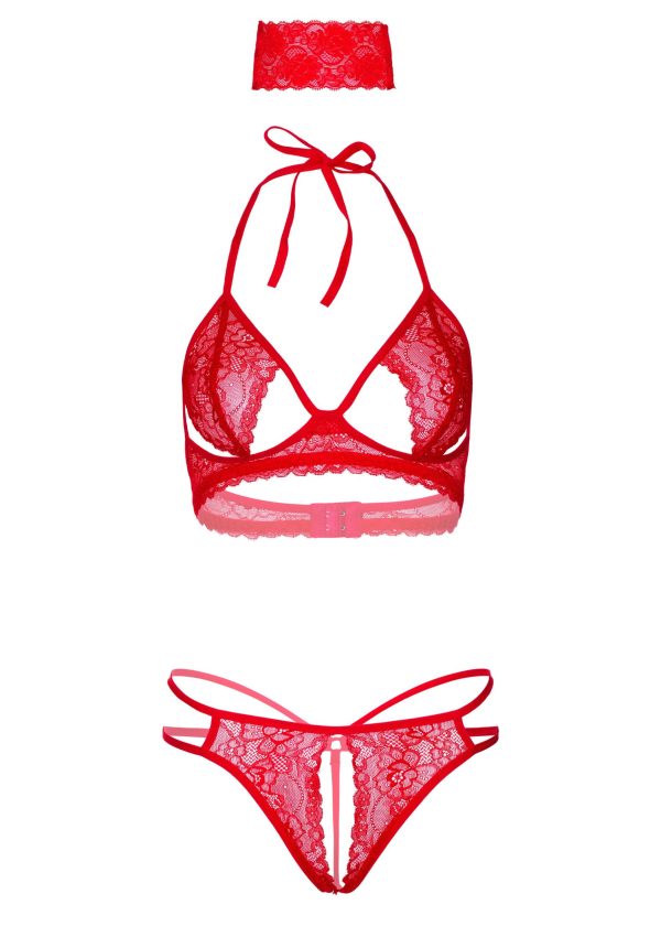 Set 3pz Reggiseno, collant e benda