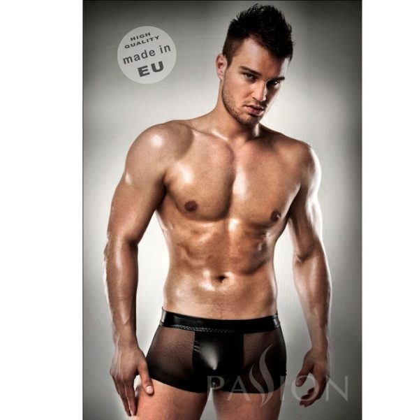 Boxer In pelle Con Trasparenze Nero