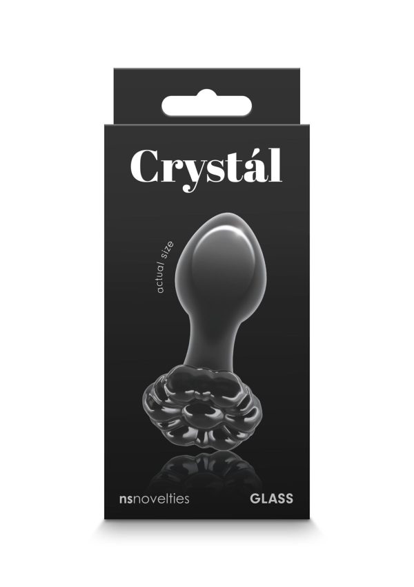 Crystal Flower Glass Black